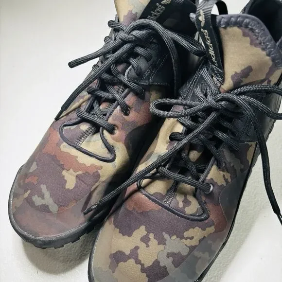 Adidas Tubular X Camo Men's Shoes B25700 Camo Black/Dark Brown/Oak - Size 10 - Picture 2 of 13